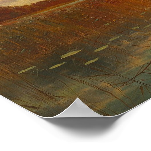 Peder Monsted - Sonnenuntergang über einem dänisch Poster (Ecke)