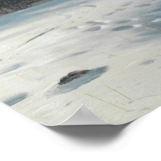 Peder Monsted - Sonniger Wintertag Poster (Ecke)