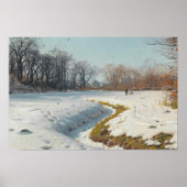 Peder Monsted - Sonniger Wintertag Poster (Vorne)