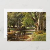 Peder Monsted - Waldlandschaft Postkarte (Vorne/Hinten)