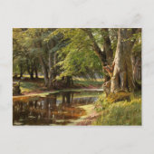 Peder Monsted - Waldlandschaft Postkarte (Vorderseite)