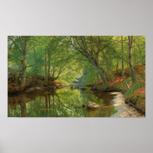 Peder Mørk Mønsted Forest stream 1896 Poster (Vorne)