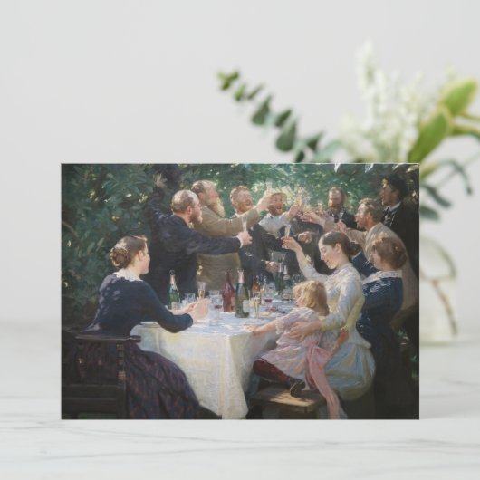 Peder Severin Kroyer - Angesagt, Angesagt, Hurrah! Dankeskarte (Stehend Vorderseite)