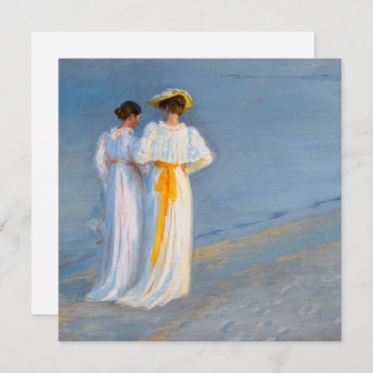 Peder Severin Kroyer - Anna Ancher & Marie Kroyer Einladung (Vorne/Hinten)