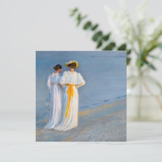 Peder Severin Kroyer - Anna Ancher & Marie Kroyer Einladung (Stehend Vorderseite)