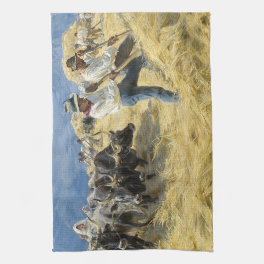 Peder Severin Kroyer - Bedrohung in den Abruzzen Geschirrtuch (Vertikal)