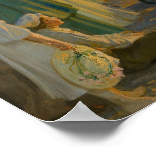 Peder Severin Kroyer - Feierabend im Mittsommer Poster (Ecke)