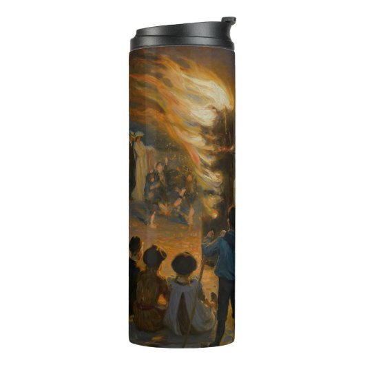 Peder Severin Kroyer - Feierabend im Mittsommer Thermosbecher (Nach links gedreht)