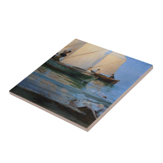 Peder Severin Kroyer - Fischerboote Fliese (Seite)