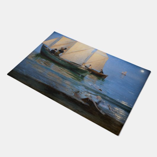 Peder Severin Kroyer - Fischerboote Fußmatte (Schrägansicht)