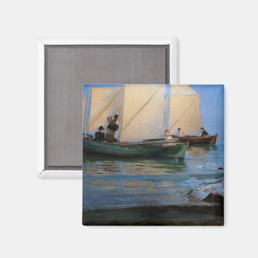 Peder Severin Kroyer - Fischerboote Magnet (Vorderseite/Rückseite)