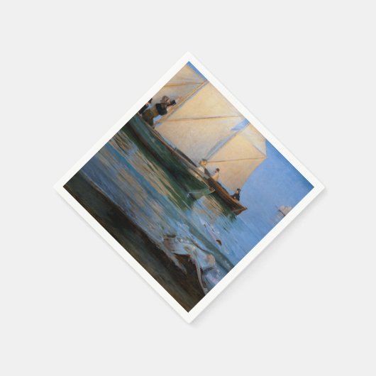 Peder Severin Kroyer - Fischerboote Serviette (Ecke)