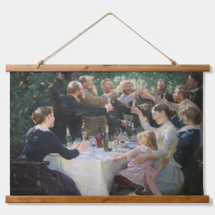Peder Severin Kroyer - Hip, Hip, Hurra! Wandteppich Mit Holzrahmen