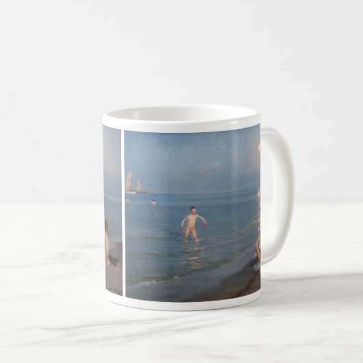 Peder Severin Kroyer - Jungen baden in Skagen Kaffeetasse (VorderseiteRechts)