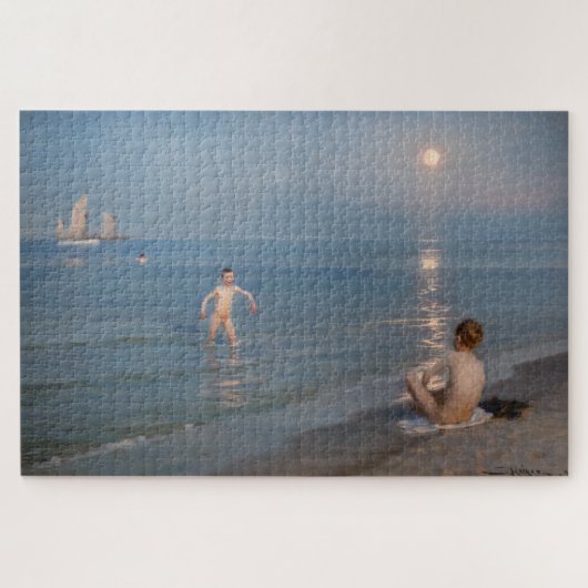 Peder Severin Kroyer - Jungen baden in Skagen Puzzle (Horizontal)