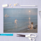 Peder Severin Kroyer - Jungen baden in Skagen Seidenpapier (Handwerk)