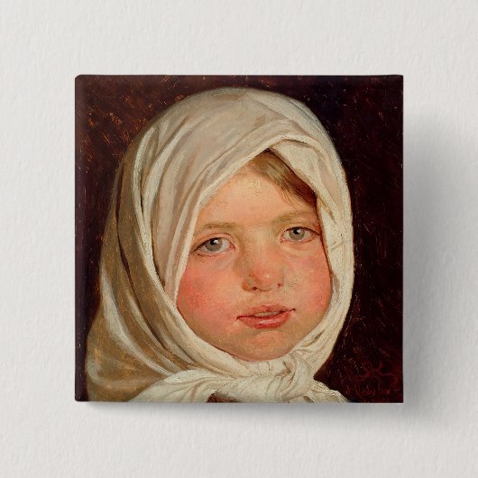 Peder Severin Kroyer - Kleines Mädchen aus Hornbae Button (Vorderseite)