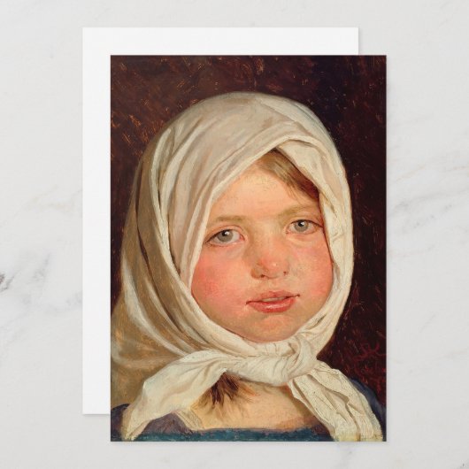 Peder Severin Kroyer - Kleines Mädchen aus Hornbae Einladung (Vorne/Hinten)