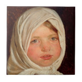 Peder Severin Kroyer - Kleines Mädchen aus Hornbae Fliese (Vorderseite)