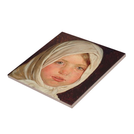 Peder Severin Kroyer - Kleines Mädchen aus Hornbae Fliese (Seite)