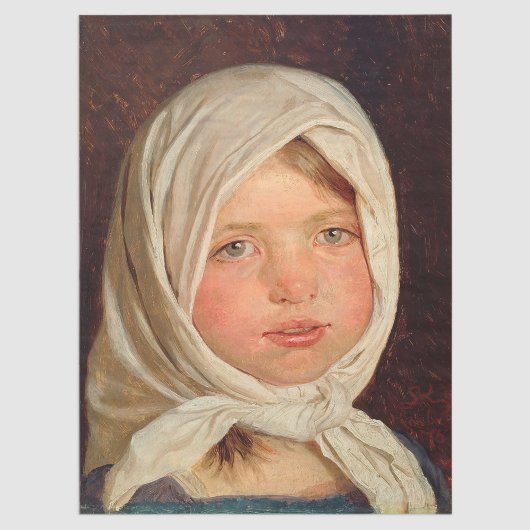 Peder Severin Kroyer - Kleines Mädchen aus Hornbae Seidenpapier