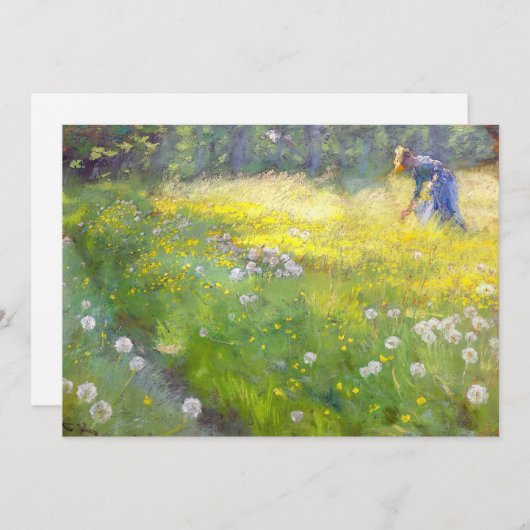 Peder Severin Kroyer - Marie Kroyer im Garten Dankeskarte (Vorne/Hinten)