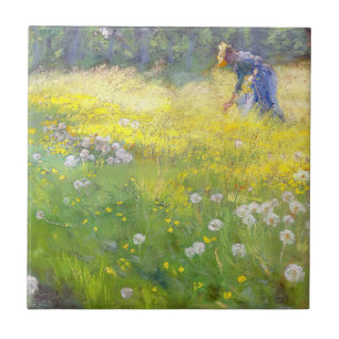 Peder Severin Kroyer - Marie Kroyer im Garten Fliese