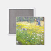 Peder Severin Kroyer - Marie Kroyer im Garten Magnet (Vorderseite/Rückseite)