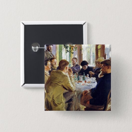Peder Severin Kroyer - Mittagessen Button (Vorne & Hinten)