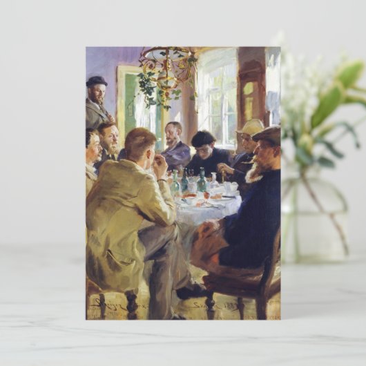 Peder Severin Kroyer - Mittagessen Dankeskarte (Stehend Vorderseite)