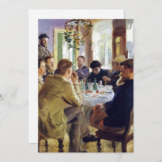 Peder Severin Kroyer - Mittagessen Einladung (Vorne/Hinten)