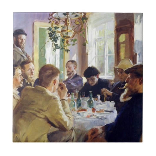 Peder Severin Kroyer - Mittagessen Fliese (Vorderseite)