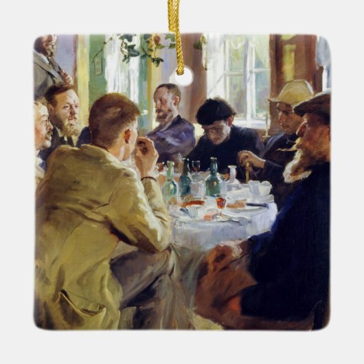Peder Severin Kroyer - Mittagessen Keramikornament (Vorderseite)