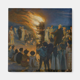 Peder Severin Kroyer - Mittsommer-Abendfeuer Magnet