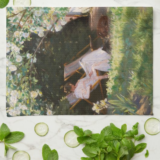 Peder Severin Kroyer - Rose Geschirrtuch (Gefaltet)