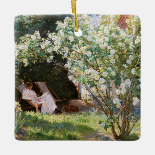 Peder Severin Kroyer - Rose Keramikornament (Vorderseite)