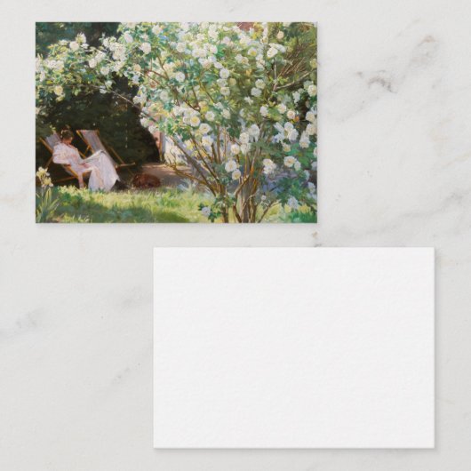 Peder Severin Kroyer - Rose Mitteilungskarte (Vorne/Hinten)