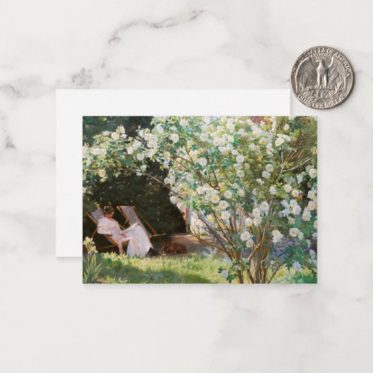 Peder Severin Kroyer - Rose Mitteilungskarte (Vorderseite/Rückseite Beispiel)