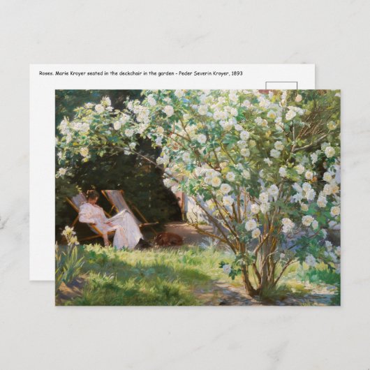 Peder Severin Kroyer - Rose Postkarte (Vorne/Hinten)
