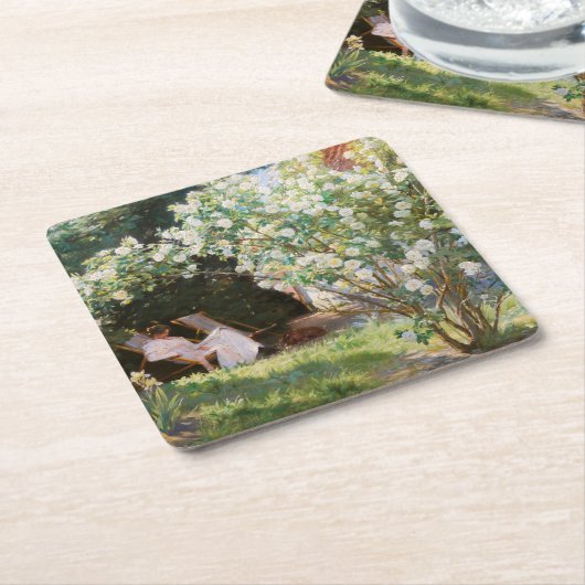 Peder Severin Kroyer - Rose Rechteckiger Pappuntersetzer (angewinkelt)