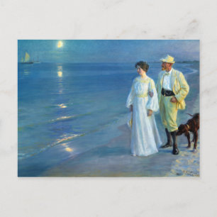 Peder Severin Krøyer Sommerabend Skagen Strand Postkarte