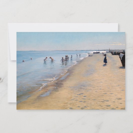 Peder Severin Kroyer - Sommertag am Skagen Beach Dankeskarte (Vorderseite)