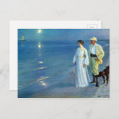 Peder Severin Krøyer Summer Abend Skagen Beach Postkarte (Vorne/Hinten)