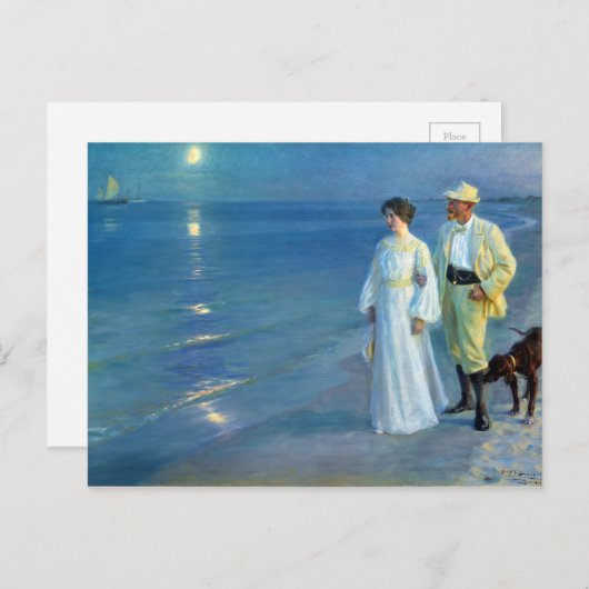 Peder Severin Krøyer Summer Abend Skagen Beach Postkarte (Vorne/Hinten)