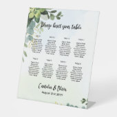 Pedestal 8 Table Wedding Chart Greenerie P Sockelschild (Vorderseite)