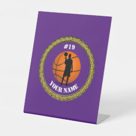 Pedestal Sig Basketball Player - Name und Nummer h Sockelschild