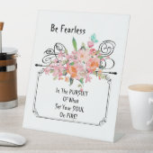 Pedestal Sign Be Furchtlos Ermutigung Zitat Sockelschild (In Situ)