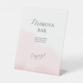 Pedestal Sign Brautparty in einem eleganten Stil. Sockelschild