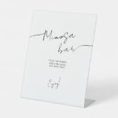 Pedestal Sign Brautparty in einem eleganten Stil. Sockelschild (Vorderseite)