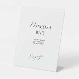 Pedestal Sign Brautparty in einem eleganten Stil. Sockelschild